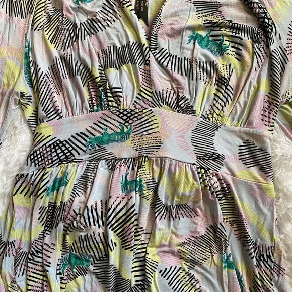 Melissa McCarthy X Seven7 Dress Multicolor Stretchy Tie Back Womens Size 0X - Picture 4 of 11